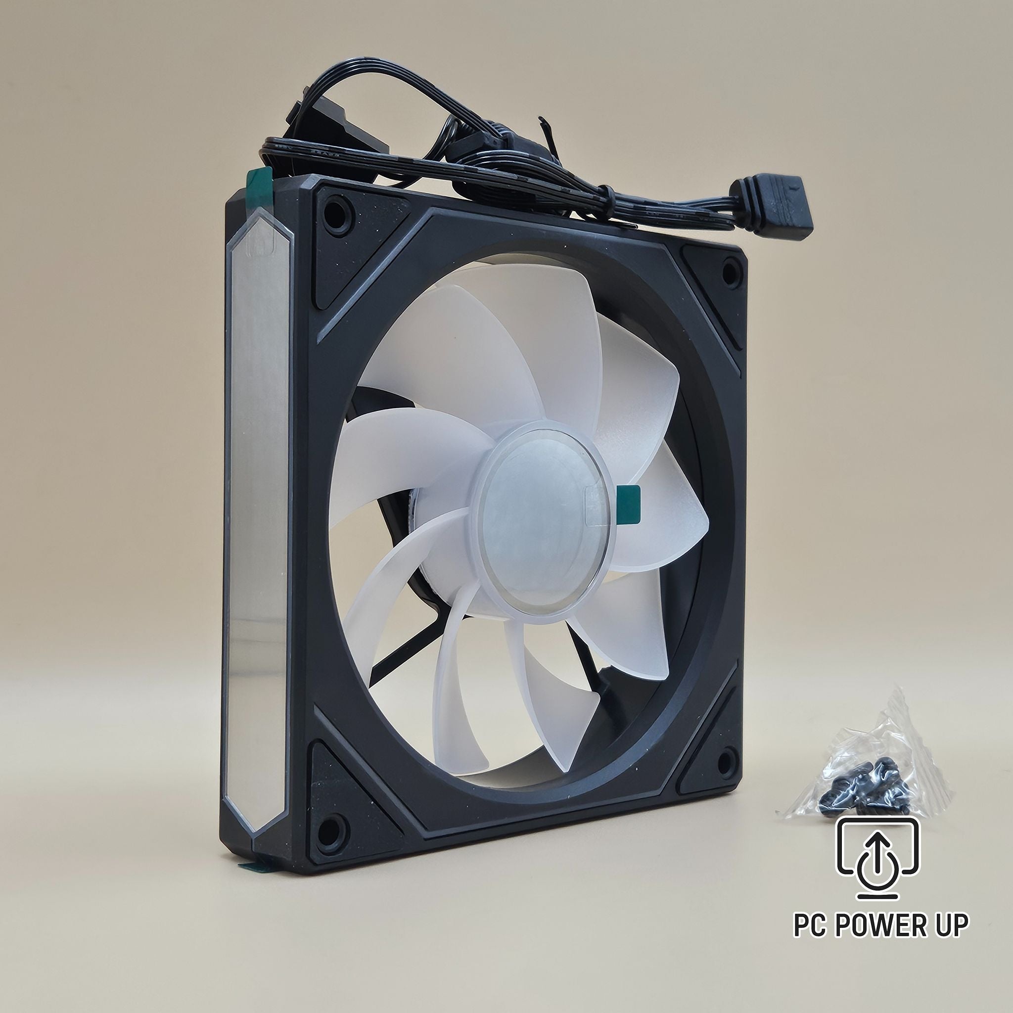 PC Case Fan Reverse (Black) - UPSIREN 120mm Infinity Mirror Design with ARGB and Quiet Cooling