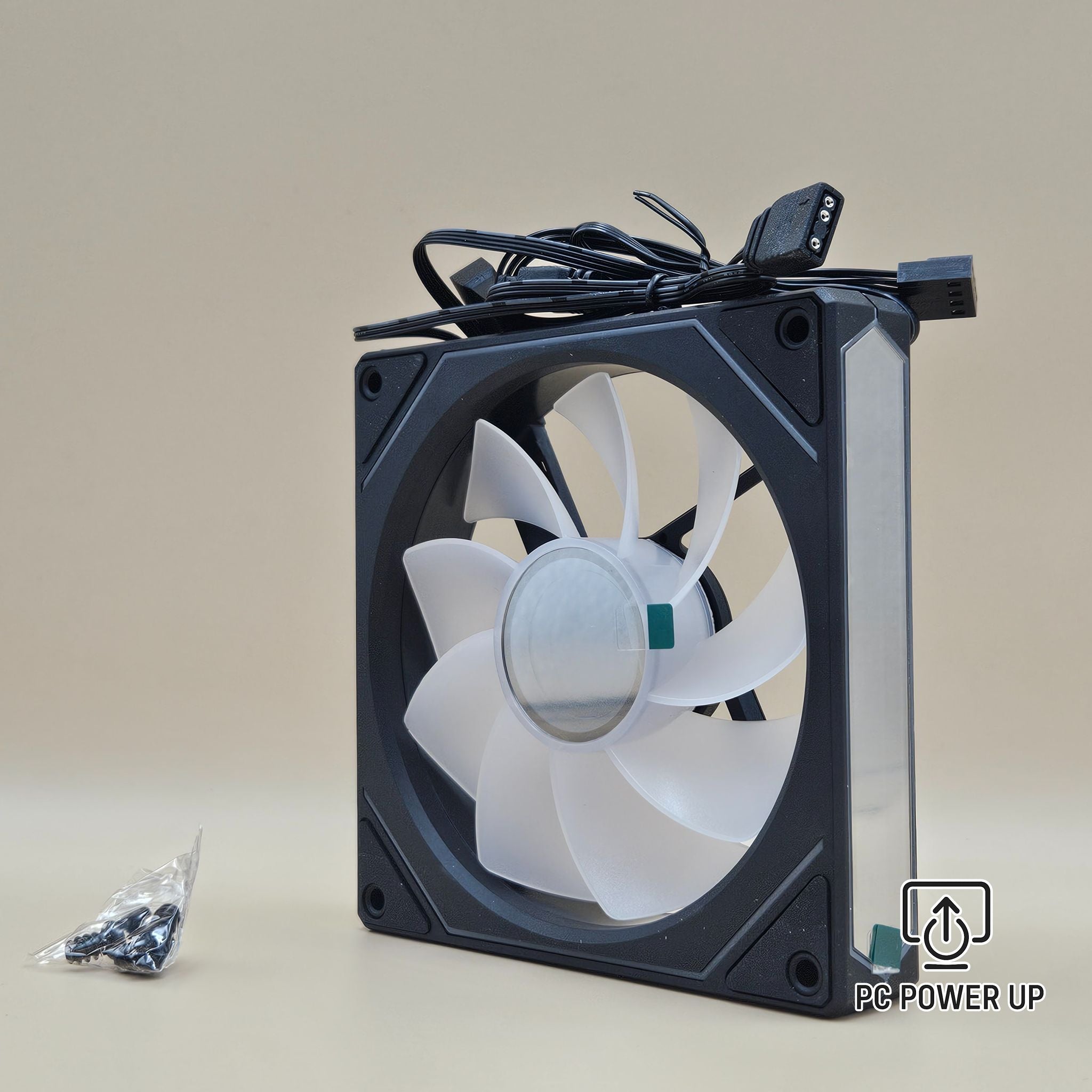 PC Case Fan Reverse (Black) - UPSIREN 120mm Infinity Mirror Design with ARGB and Quiet Cooling
