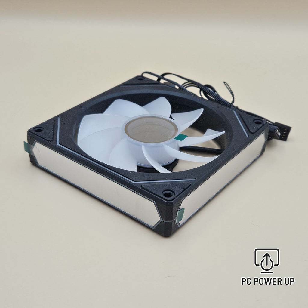 PC Case Fan Reverse (Black) - UPSIREN 120mm Infinity Mirror Design with ARGB and Quiet Cooling