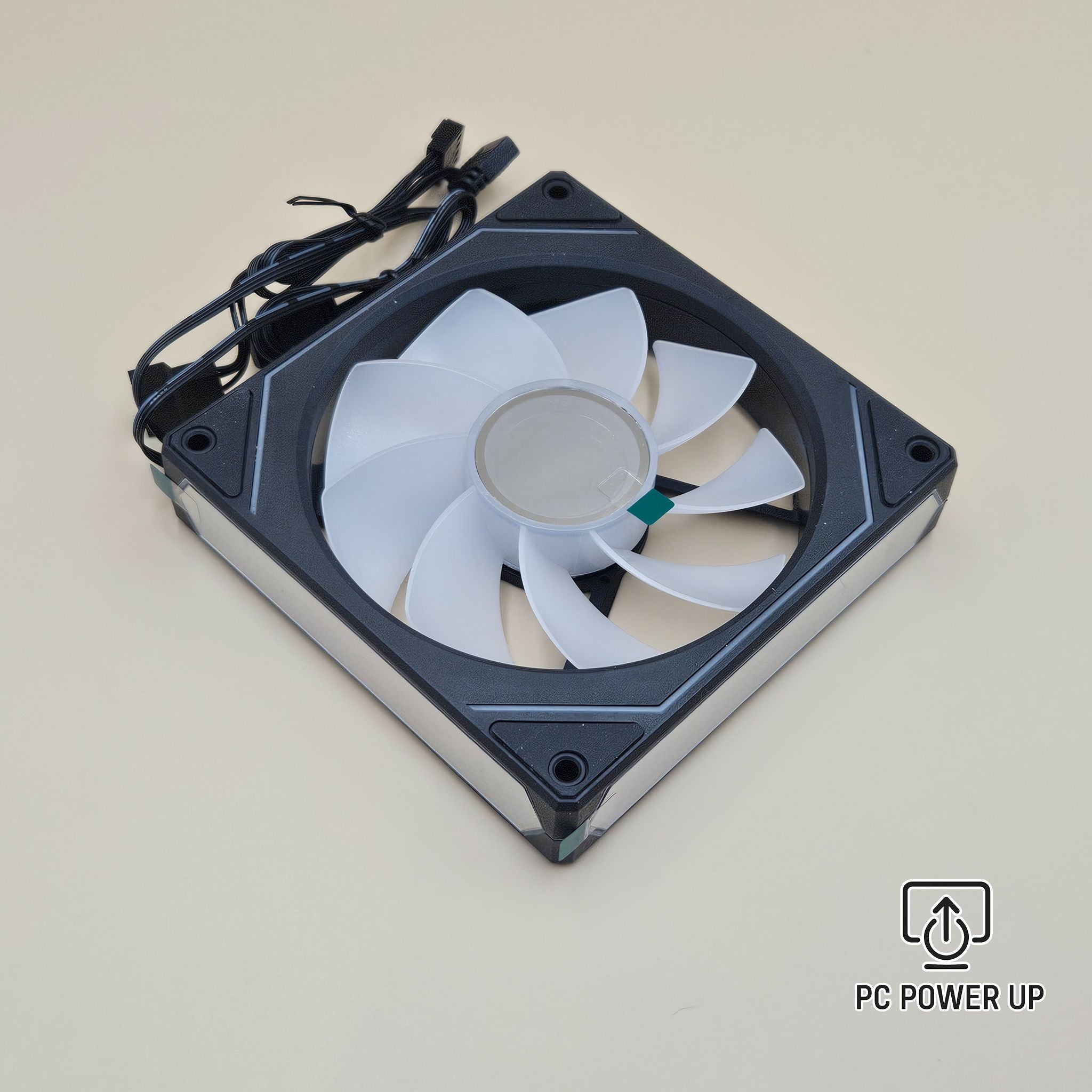 PC Case Fan Reverse (Black) - UPSIREN 120mm Infinity Mirror Design with ARGB and Quiet Cooling