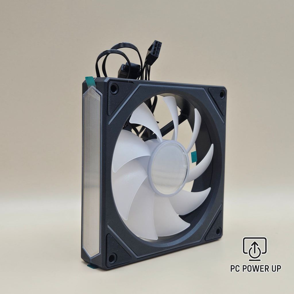 PC Case Fan Regular (Black) - UPSIREN 120mm Infinity Mirror Design with ARGB and Quiet Cooling