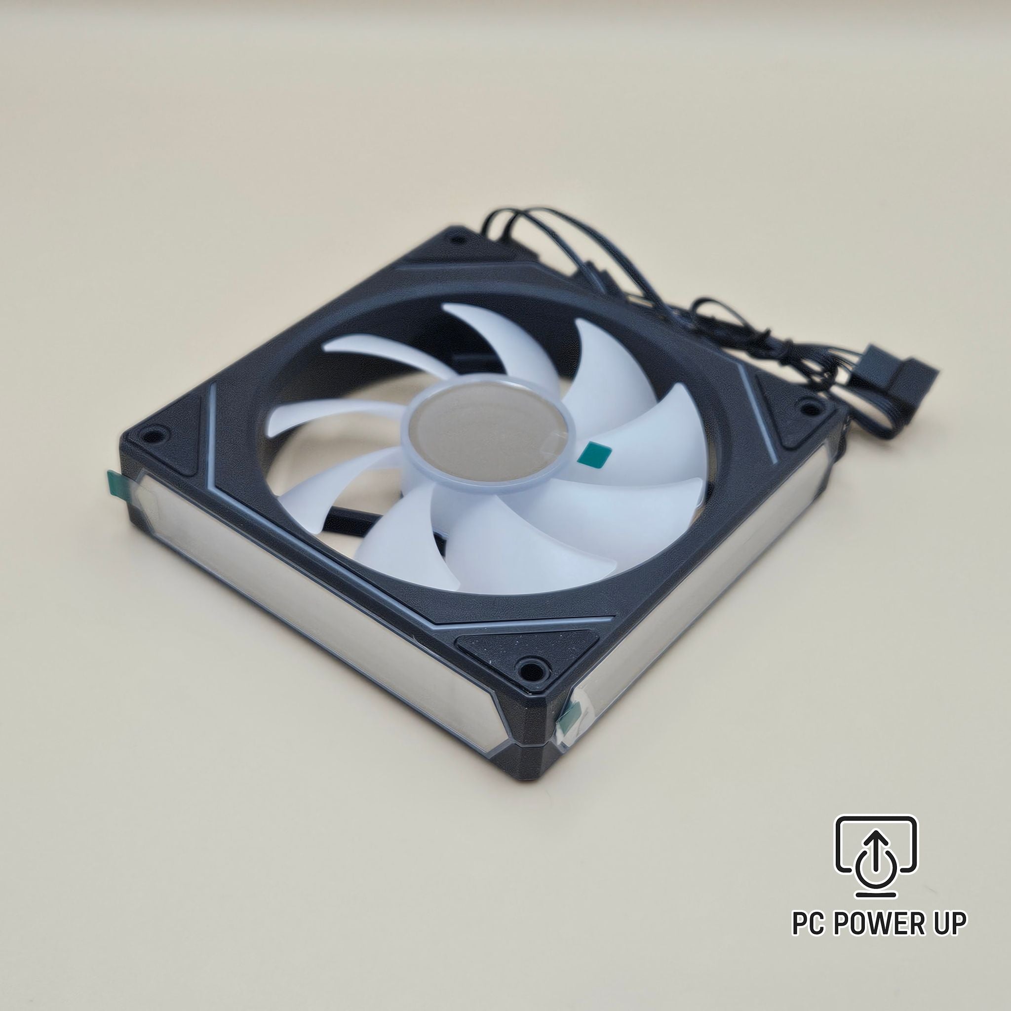 PC Case Fan Regular (Black) - UPSIREN 120mm Infinity Mirror Design with ARGB and Quiet Cooling
