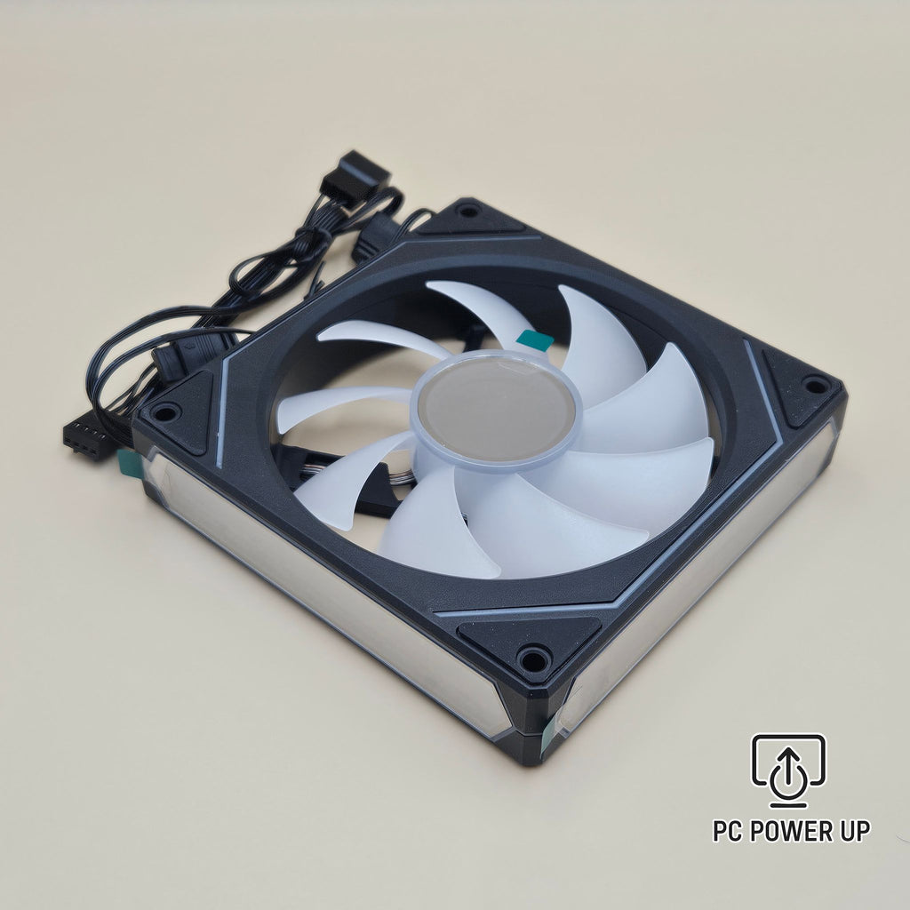 PC Case Fan Regular (Black) - UPSIREN 120mm Infinity Mirror Design with ARGB and Quiet Cooling