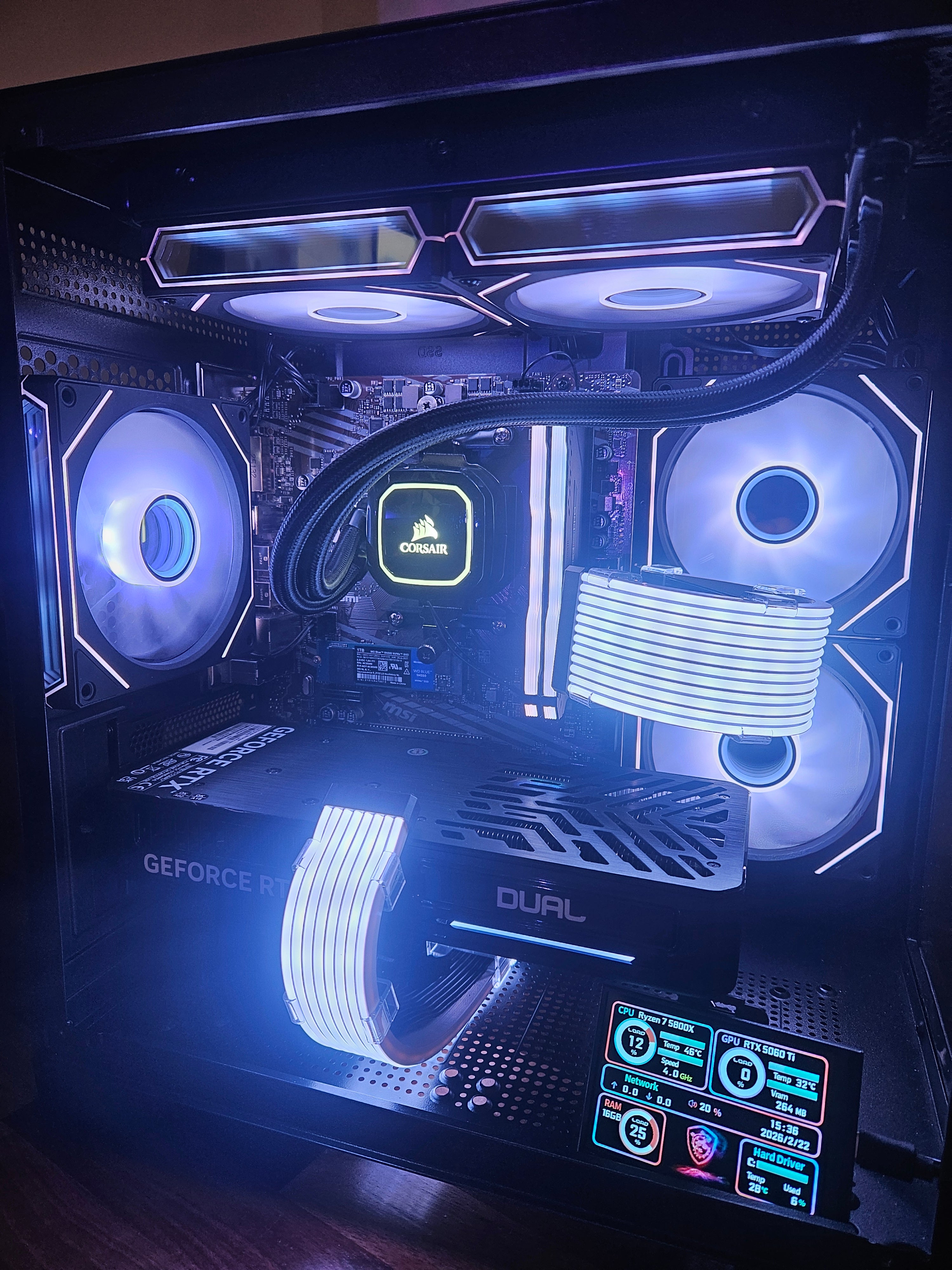 LED Cable Covers for 24 pin motherboard and 8 Pin PCIE Power Cables - White