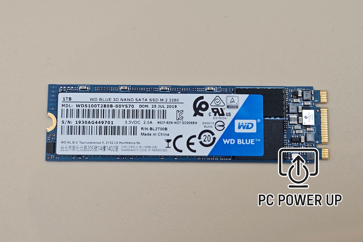 WD Blue 1TB 3D NAND M.2 2280 SATA SSD – WDS100T2B0B