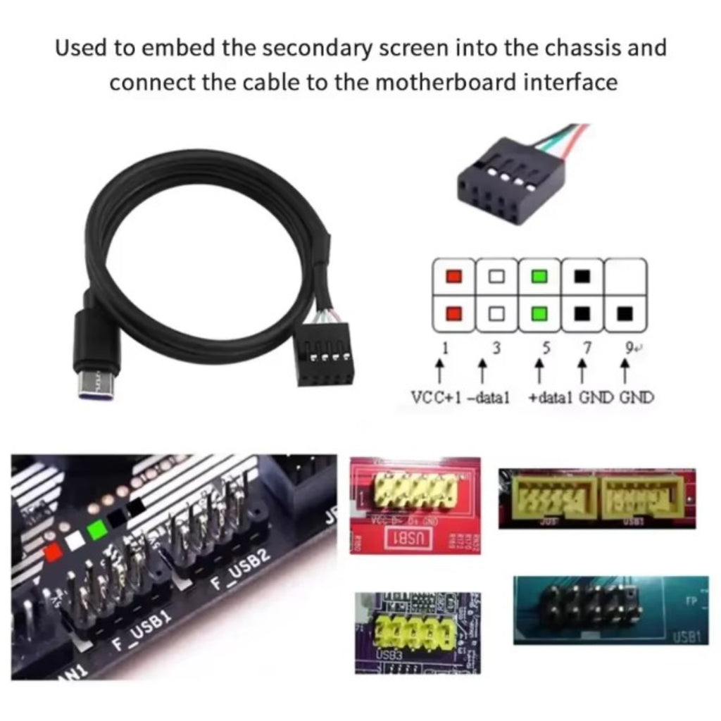 3.5″ Screen Mini PC System Monitor USB‑C – IPS Secondary Display for CPU/GPU/RAM Stats