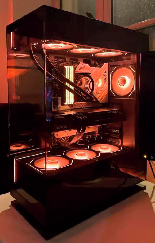 PC Case Fan Regular (Black) - UPSIREN 120mm Infinity Mirror Design with ARGB and Quiet Cooling