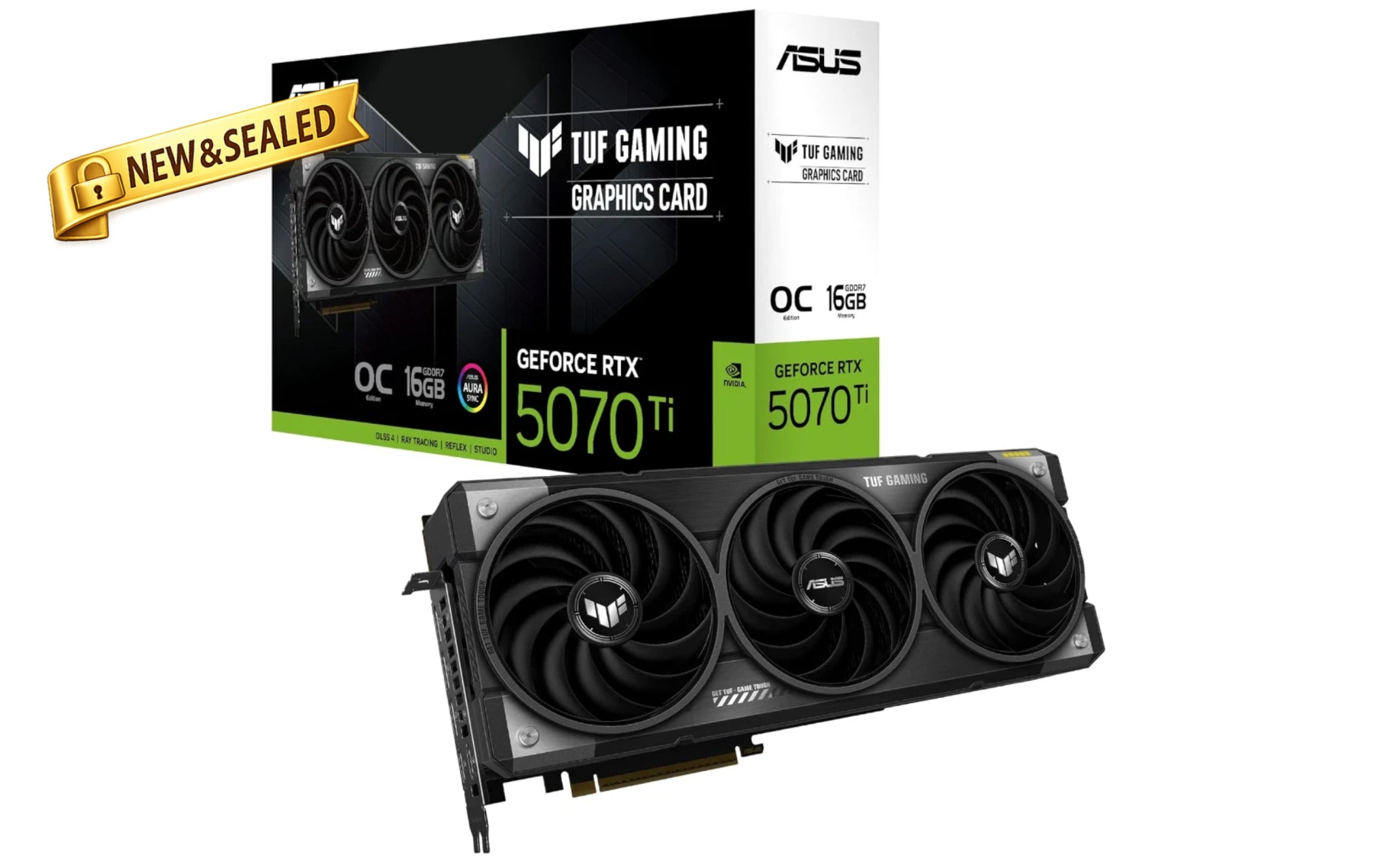 NVIDIA GeForce RTX 5070 Ti Graphics Card (16GB GDDR7) ASUS TUF Gaming OC – New & Sealed