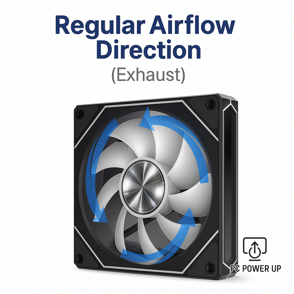 PC Case Fan Regular (Black) - UPSIREN 120mm Infinity Mirror Design with ARGB and Quiet Cooling