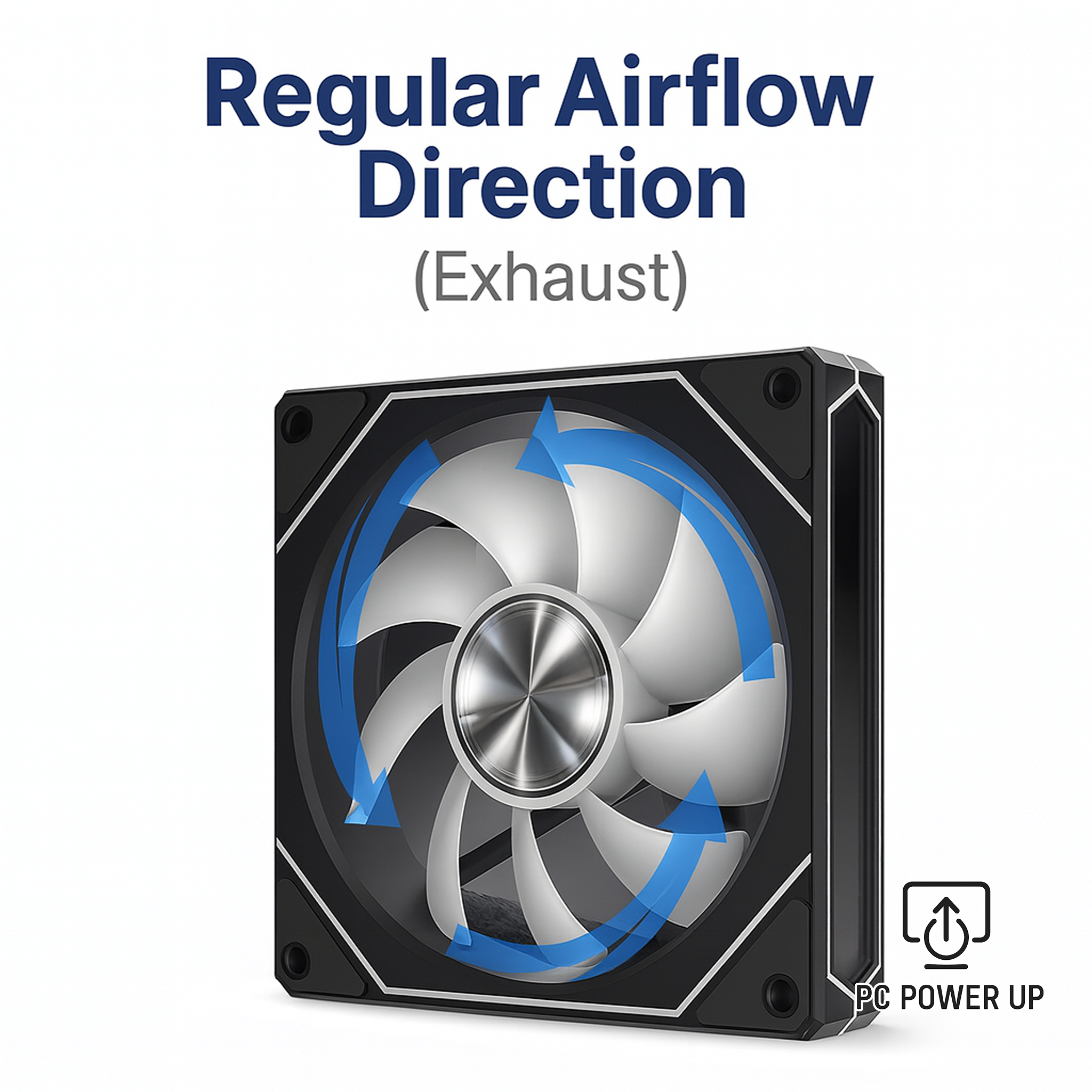 PC Case Fan Regular (Black) - UPSIREN 120mm Infinity Mirror Design with ARGB and Quiet Cooling