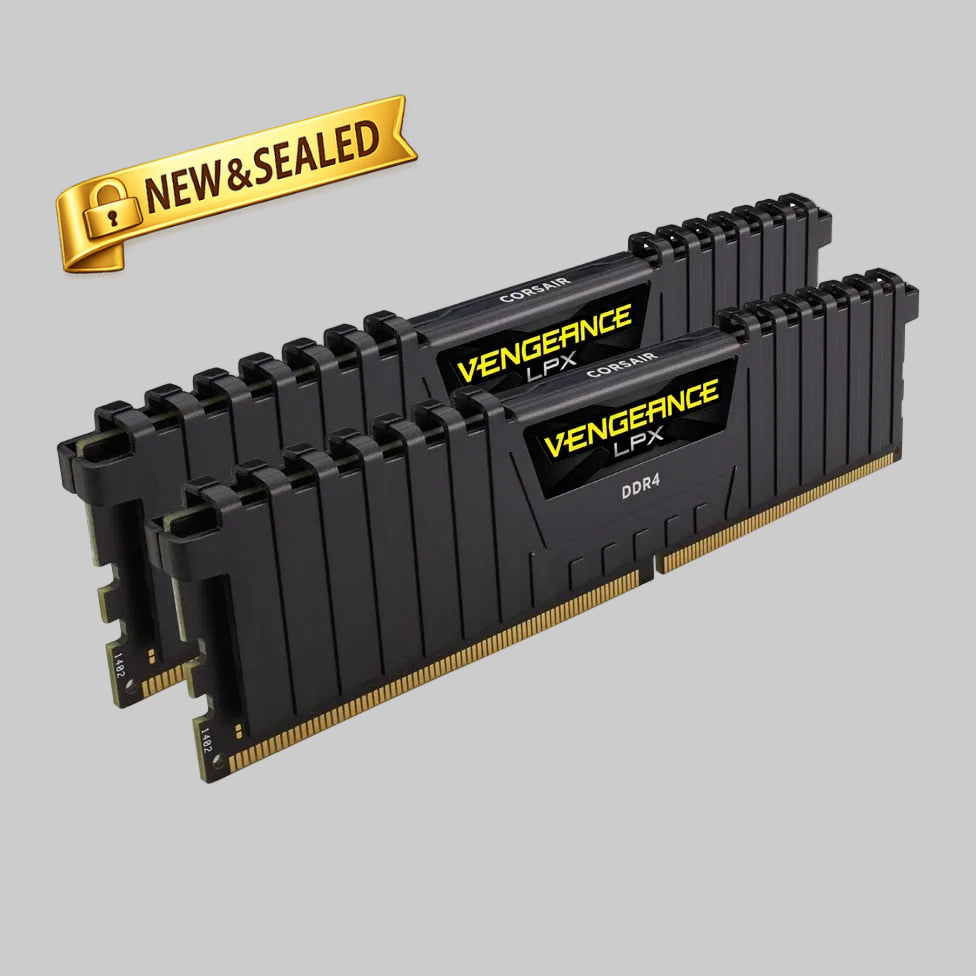 Corsair Vengeance LPX Black 16GB (2 x 8GB) DDR4 2400MHz Memory Kit – CMK16GX4M2Z2400C16 - NEW & SEALED