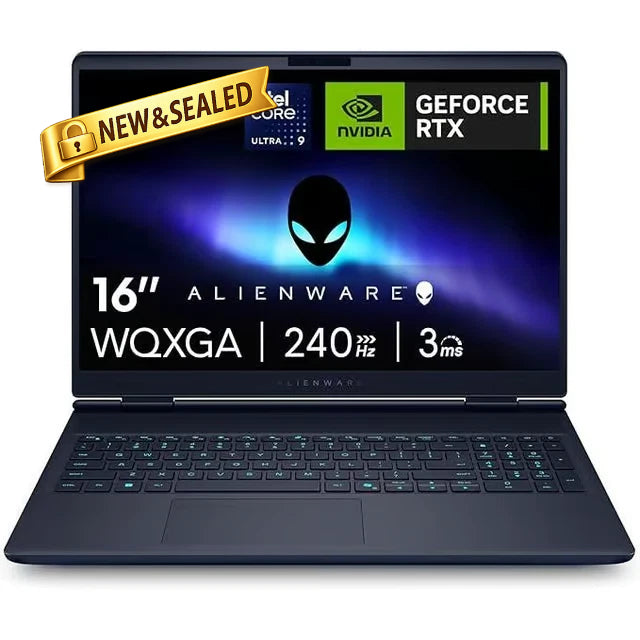 Dell Alienware 16X Aurora Laptop, Intel i7-240H Processor, 16GB DDR5 RAM, 1TB, NVIDIA RTX 5060 - New & Sealed