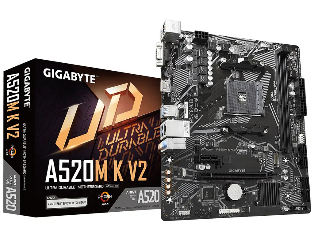Gigabyte A520M K V2 mATX Motherboard for AMD Socket AM4 CPU DDR4 - New & Sealed