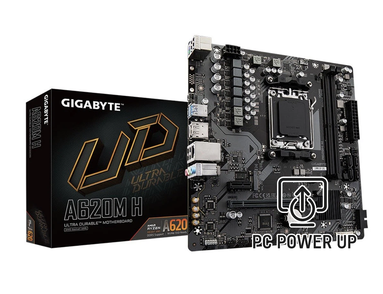 Gigabyte A620M H mATX Motherboard for AMD Socket AM5 CPUs
