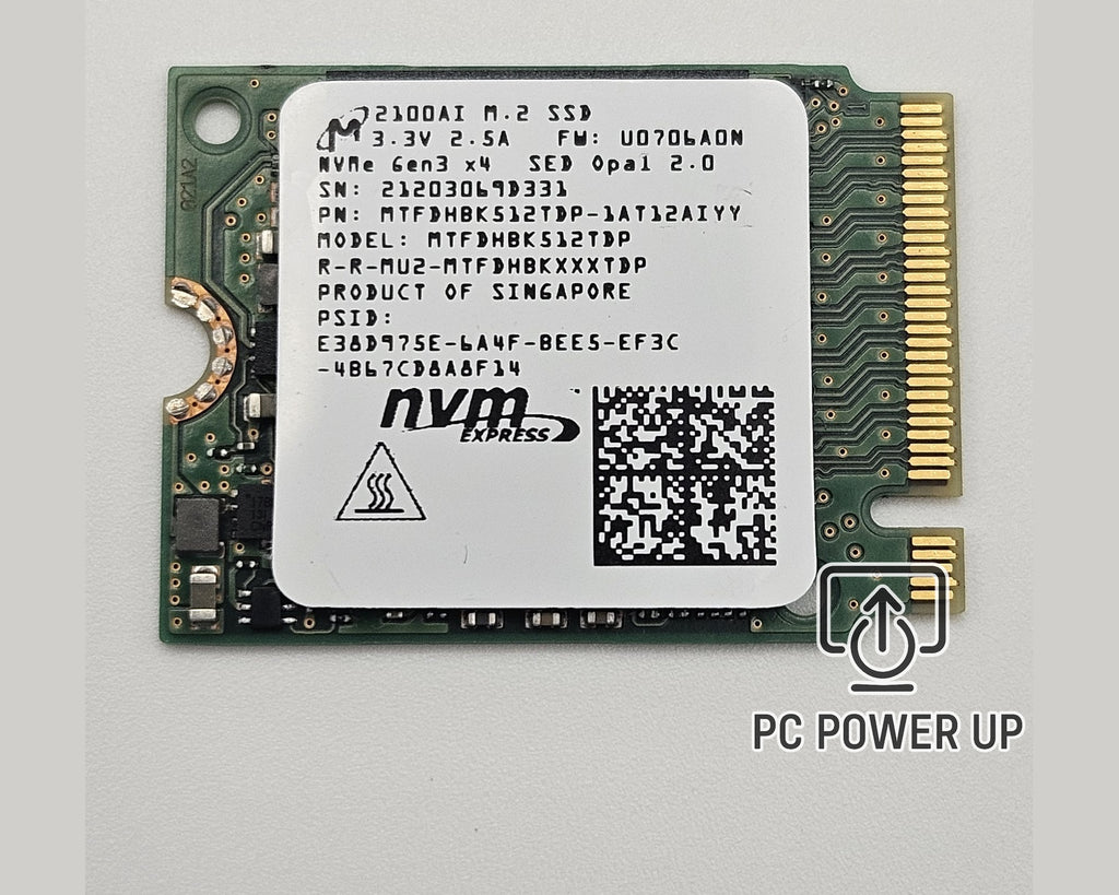 Micron MTFDHBK512TDP 512GB M.2 2230 NVMe SSD (Solid State Drive)