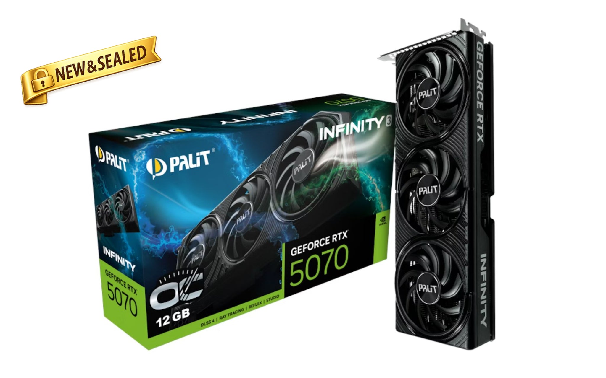 NVIDIA GeForce RTX 5070 Graphics Card Infinity 3 OC 1xHDMI 3xDP 12GB GDDR7 – New & Sealed