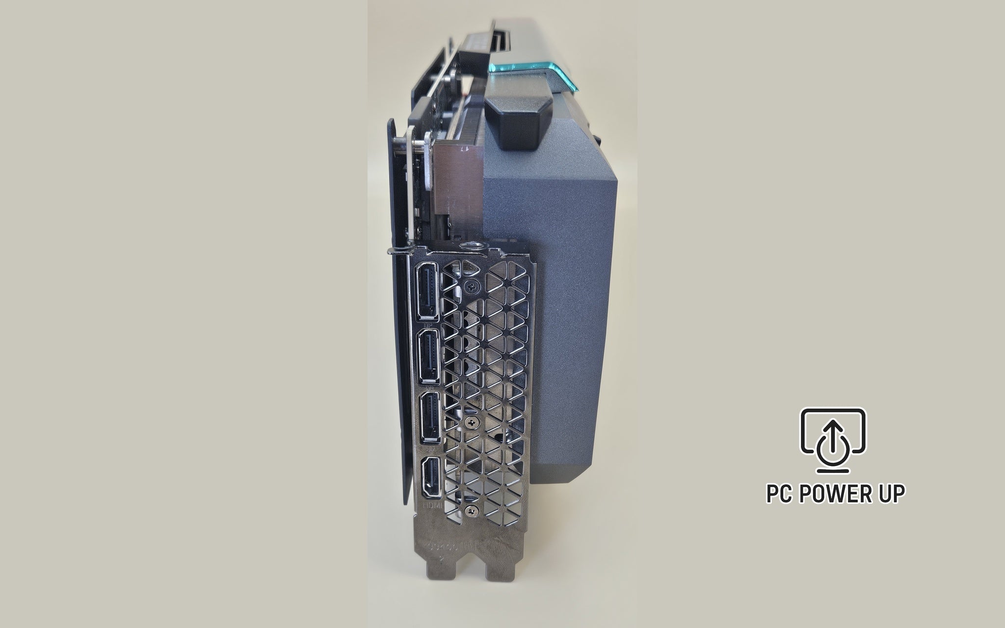 ZOTAC GeForce RTX graphics card rear bracket with vented cooling grille
