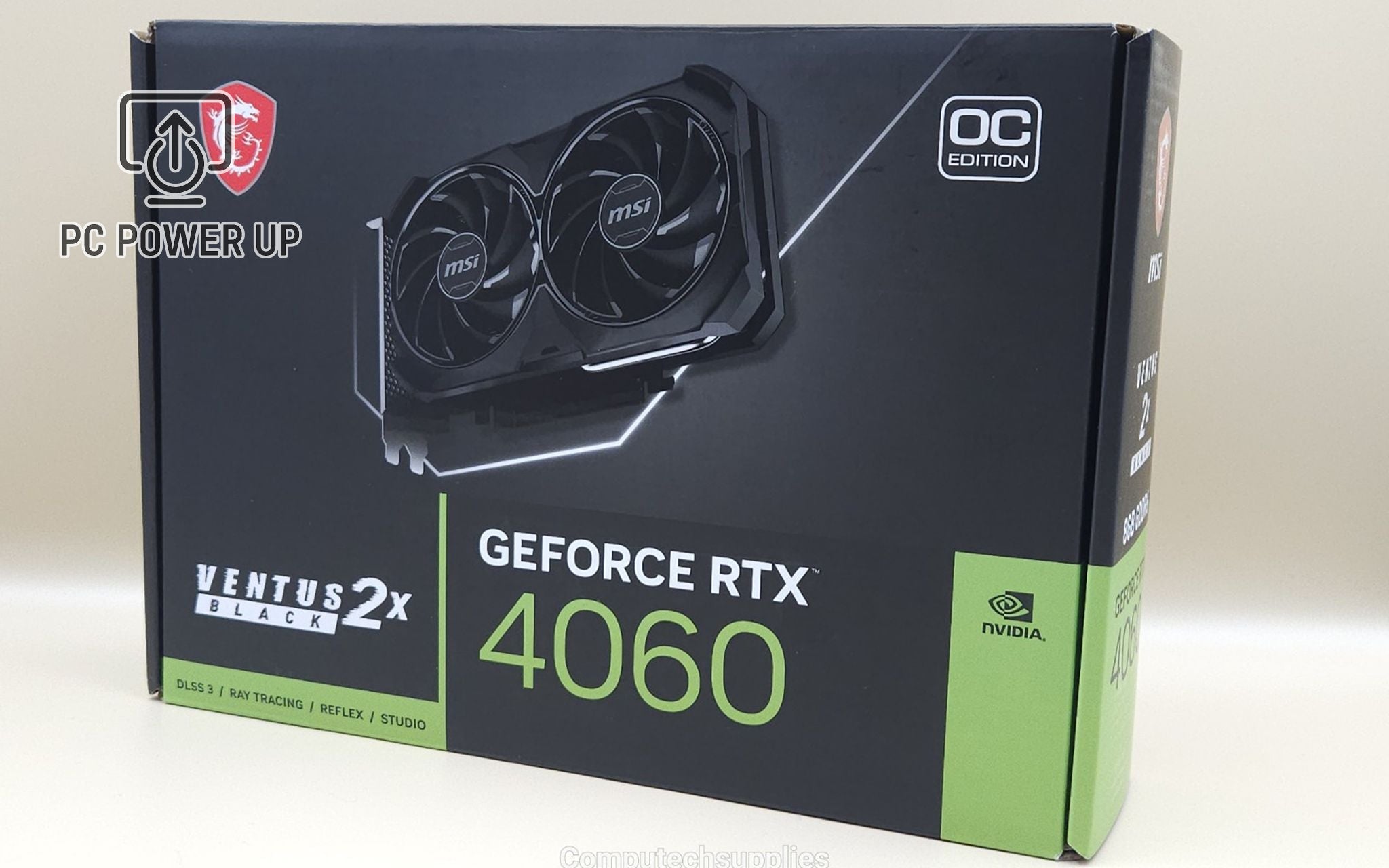 NVIDIA GeForce RTX 4060 – Efficient 1080p gaming GPU with DLSS 3 and strong ray tracing performance on the Ada Lovelace architecture.