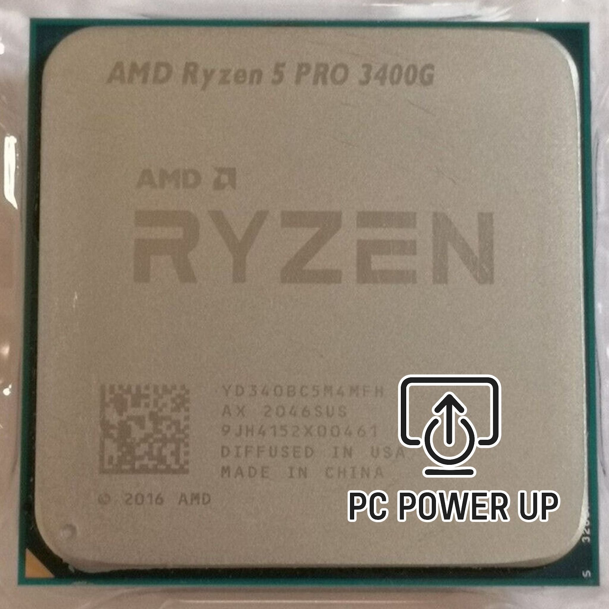 AMD Ryzen 5 3400G with 4 cores, 8 threads, Zen+ with Vega graphics. Stress tested for reliability, delivering versatile APU performance for entry‑level gaming.