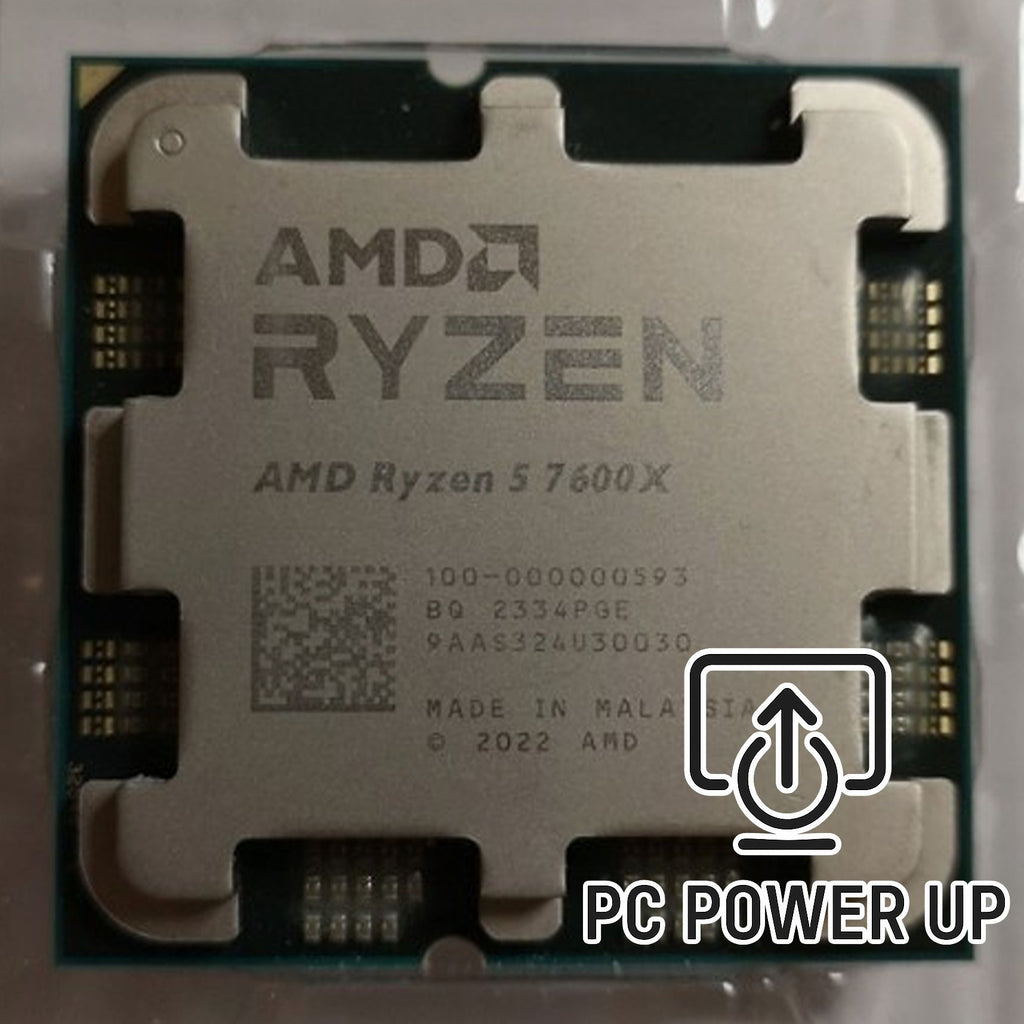 AMD Ryzen 5 7600X Processor (6‑Core, Zen 4, AM5) - used & tested. AMD Ryzen 5 8400F with 6 cores, 12 threads, Zen 5 efficiency, no integrated graphics. Stress tested for reliability, delivering solid gaming and productivity.