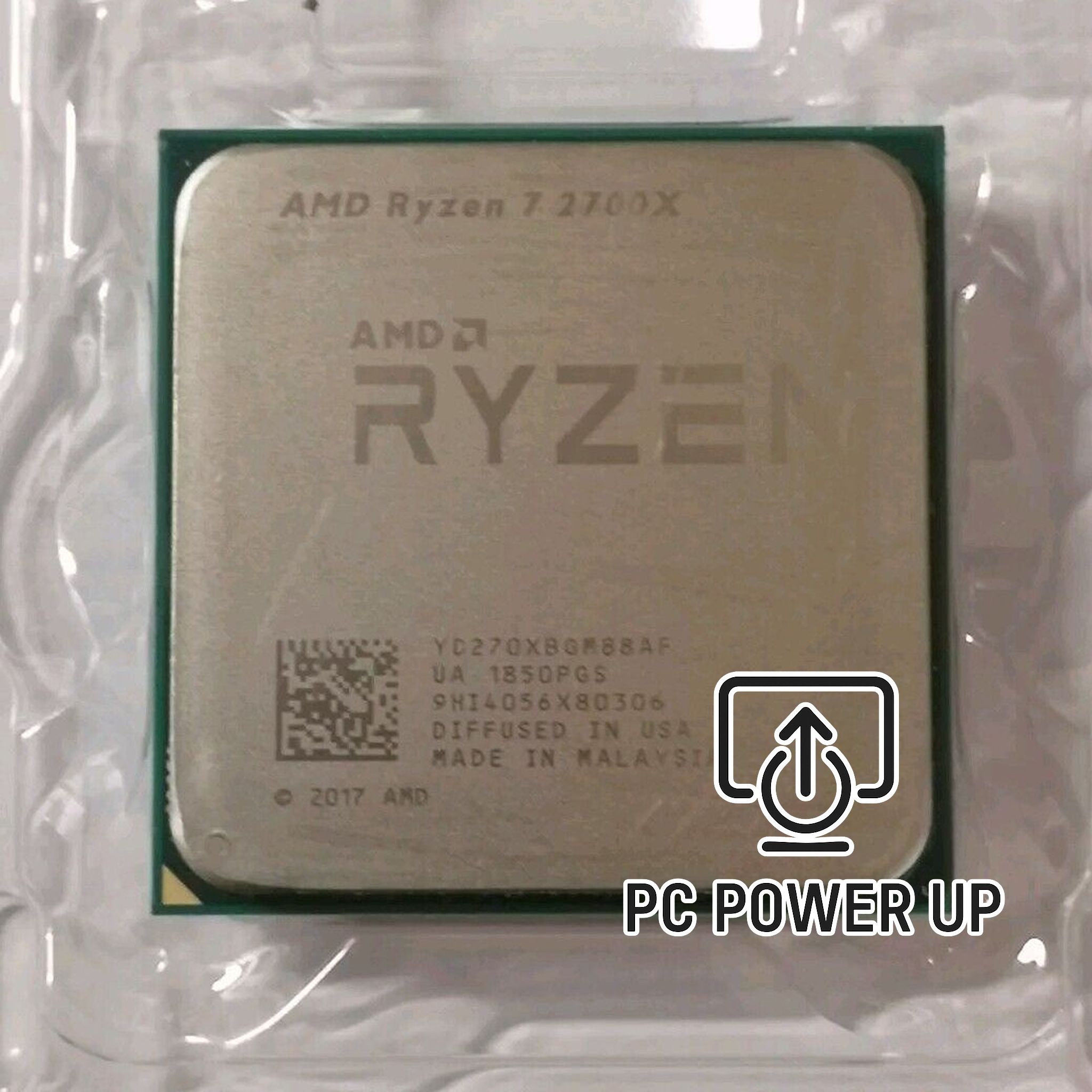 AMD Ryzen 7 2700X with 8 cores, 16 threads, Zen+ architecture. Stress tested for reliability, delivering dependable gaming and multitasking on AM4.