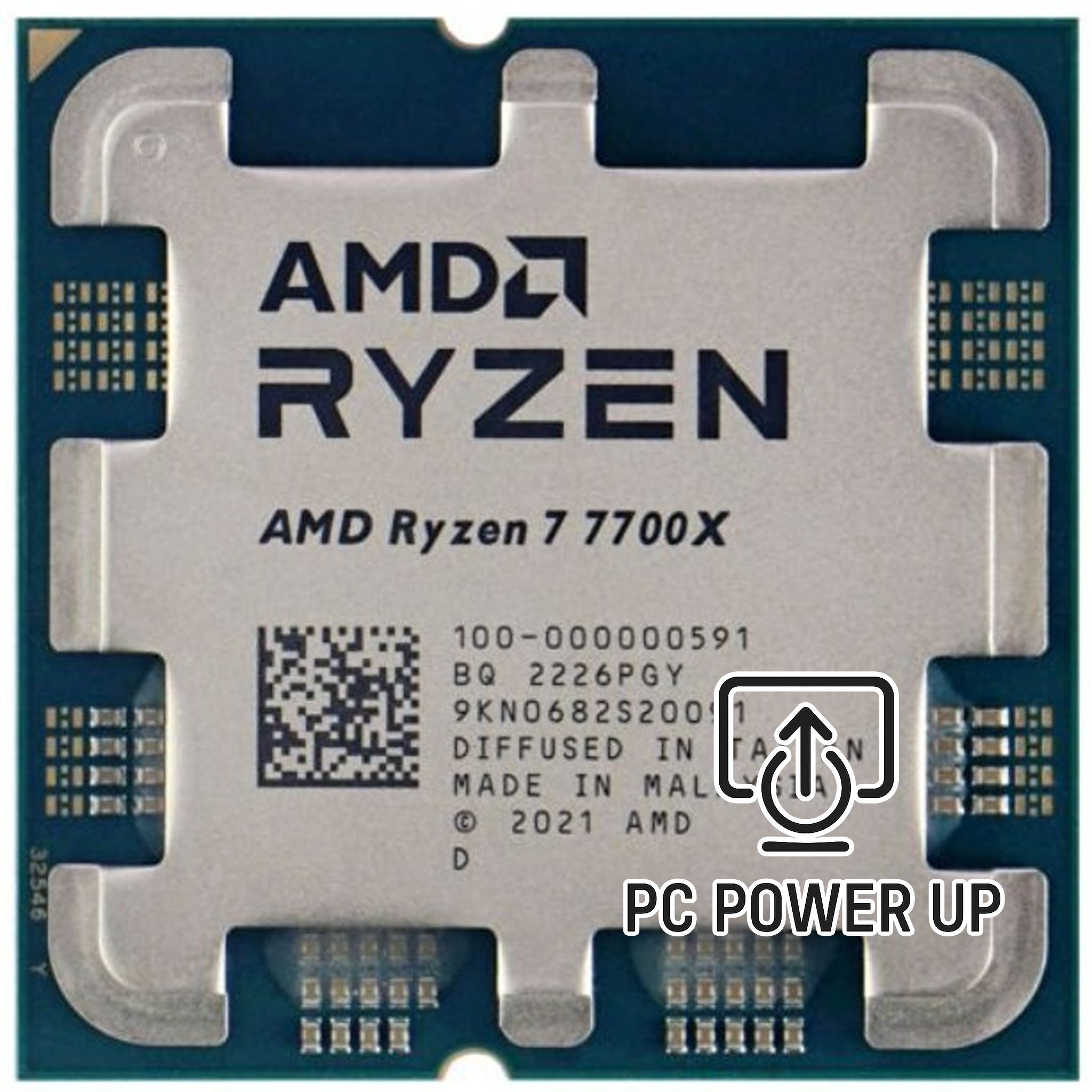 AMD Ryzen 7 7700X delivers 8 cores, 16 threads, and Zen 4 architecture. Stress tested for reliability, ensuring smooth performance for gaming and creative workloads.