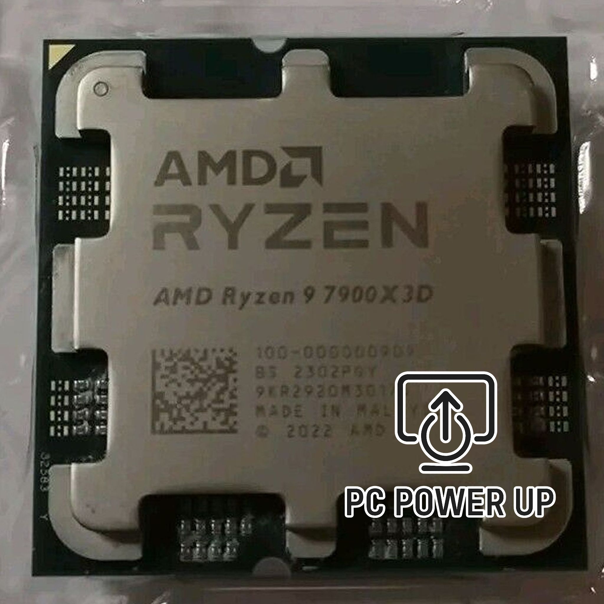 AMD Ryzen 9 7900X3D with 12 cores, 24 threads, and 3D V‑Cache. Stress tested for reliability, delivering superb gaming smoothness and efficient productivity.