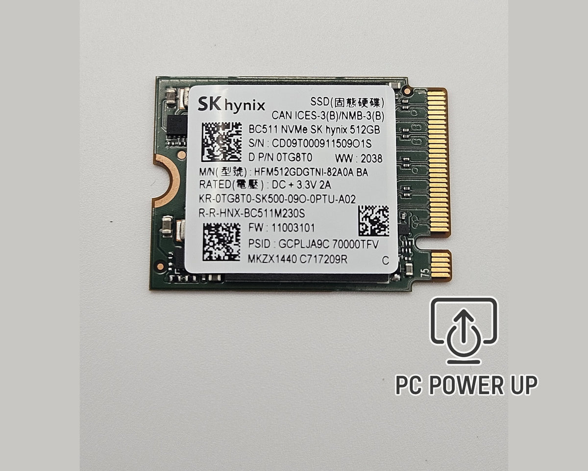 SK Hynix HFM512GDGTNI-82A0A BA 512GB M.2 2230 NVMe Gen 3.0 x4 SSD (Solid State Drive)