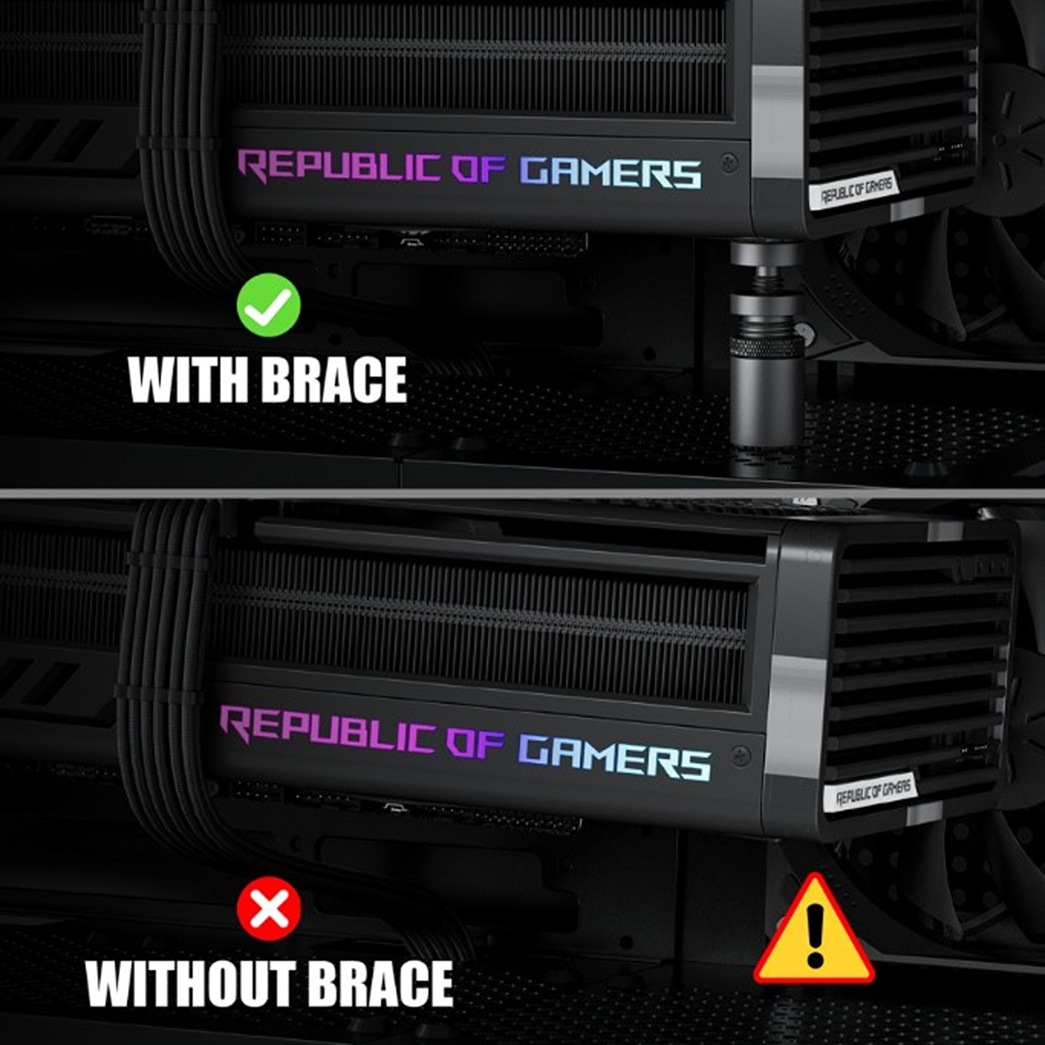 Adjustable GPU Support Stand – Magnetic Base, Anti‑Sag Protection