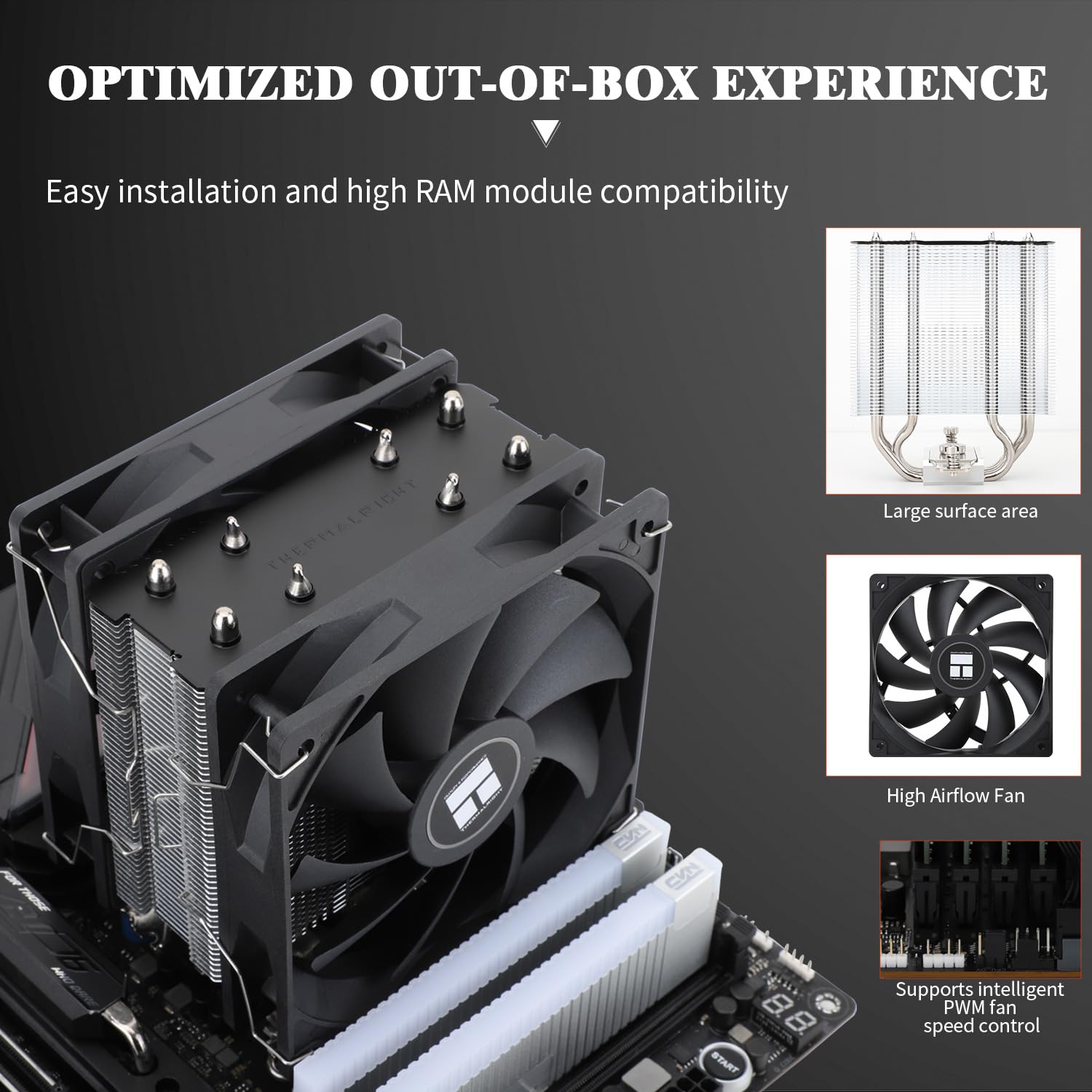 Thermalright Assassin X 120R SE PLUS CPU Cooler (148mm Compact Height, 4 Heat Pipes, Dual PWM Fans, AMD Ryzen AM4/AM5 & Intel Core LGA1700/1851/1200/115X)