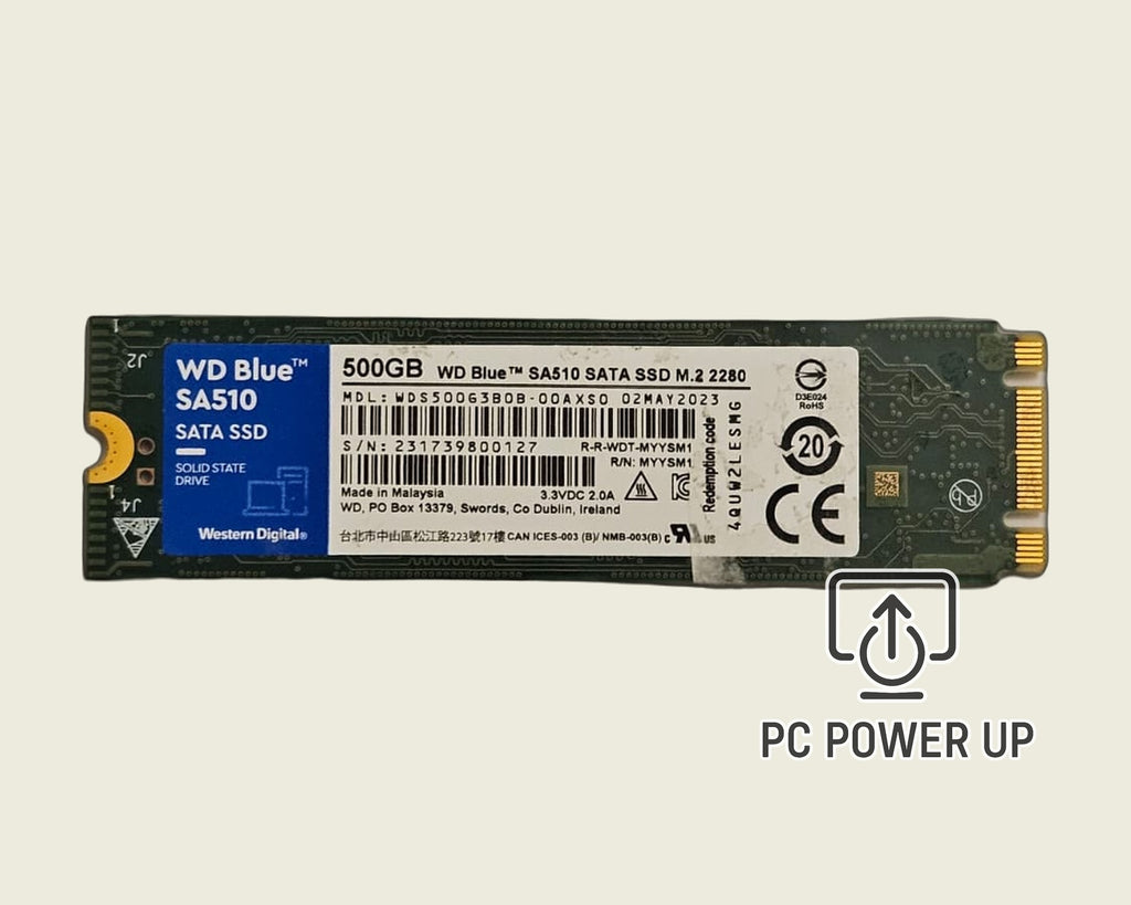 500GB WD Blue SA510 M.2 2280 SATA III SSD (WDS500G3B0B)