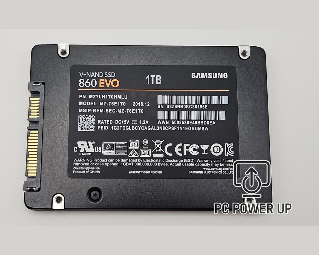 Samsung 860 EVO 1TB 2.5" SATA III SSD (Solid State Drive)