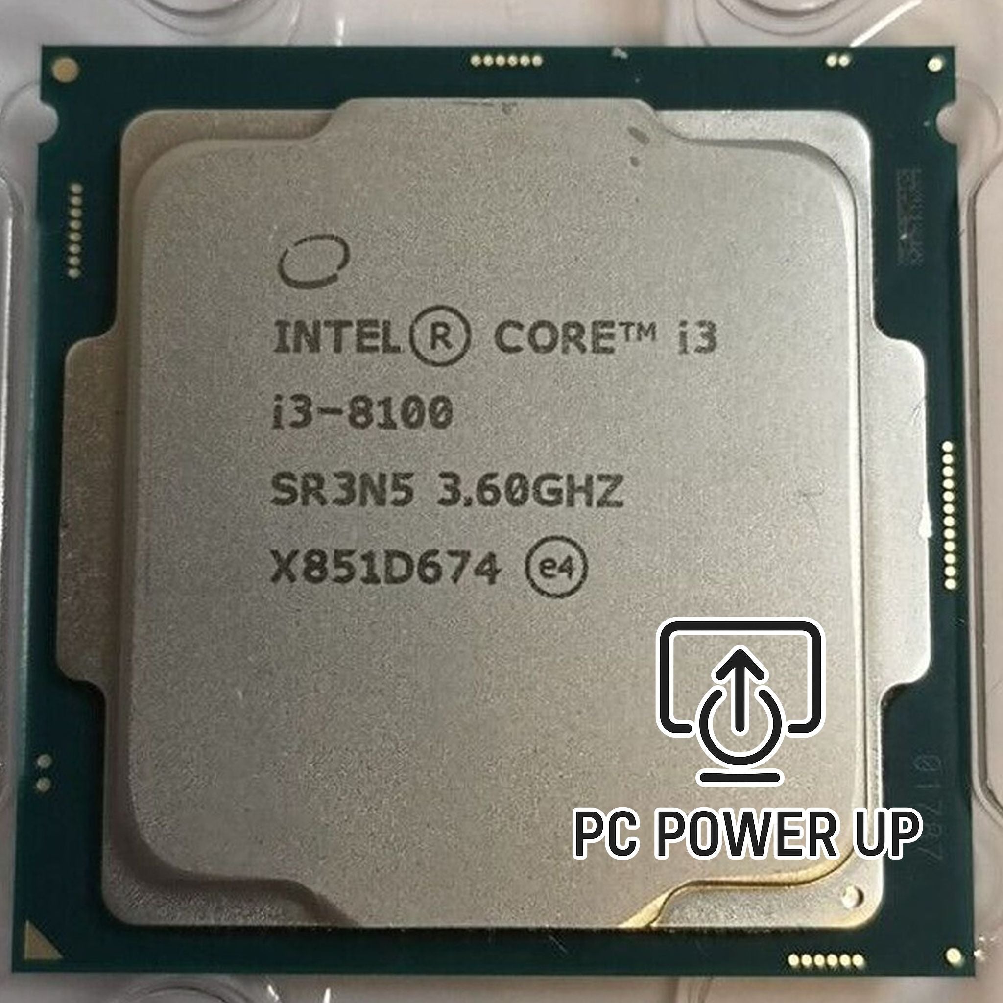 Intel Core i3‑8100 with 4 cores, Coffee Lake architecture. Stress tested for reliability, delivering dependable quad‑core performance for everyday builds.