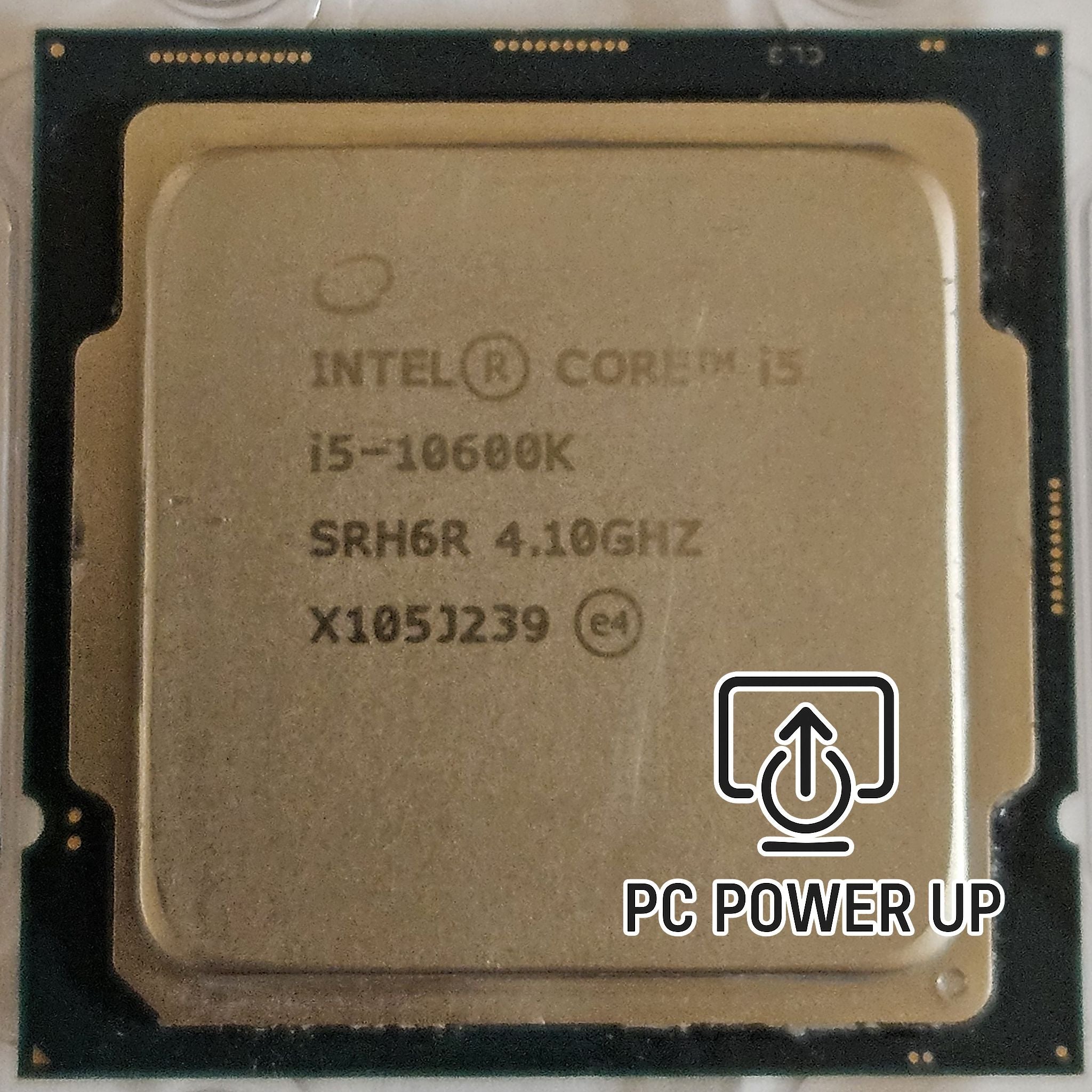 Intel Core i5‑10600K CPU (6‑Core, Comet Lake, Unlocked, LGA1200) - used & tested. Intel Core i5‑10600KF with 6 cores, 12 threads, Comet Lake architecture. Stress tested for reliability, delivering excellent gaming and multitasking without integrated graphics.