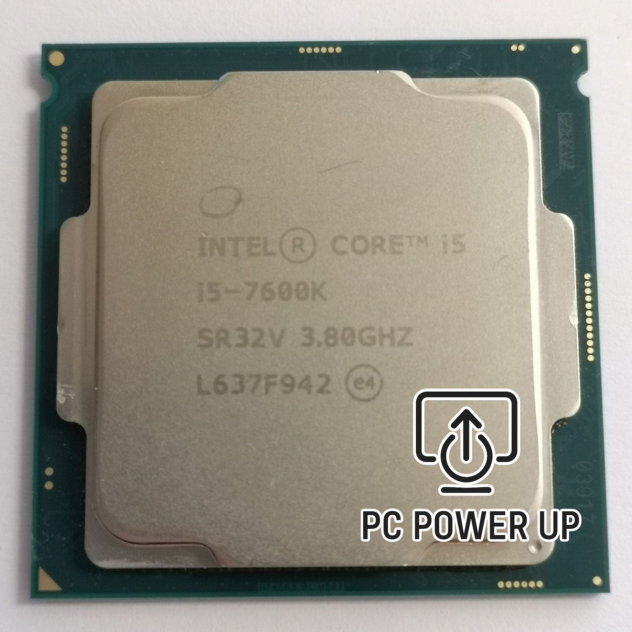 Intel Core i5‑7600K with 4 cores, Kaby Lake architecture. Stress tested for reliability, delivering strong single‑core gaming performance with unlocked overclocking.
