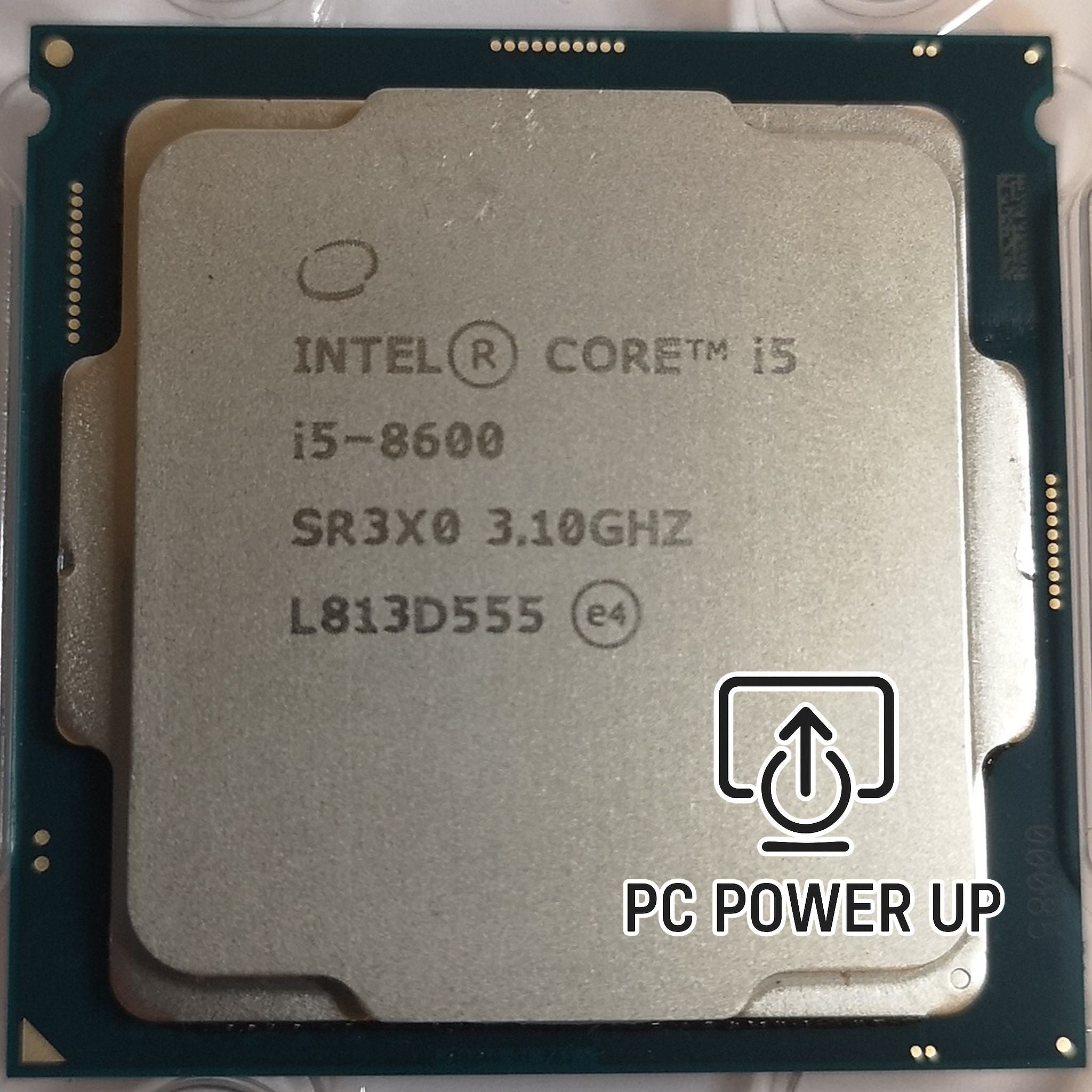 Intel Core i5‑8600 CPU (6‑Core, Coffee Lake, LGA1151) - used & tested. Intel Core i5‑9600K with 6 cores, Coffee Lake Refresh architecture. Stress tested for reliability, delivering strong mid‑range gaming performance with unlocked overclocking.