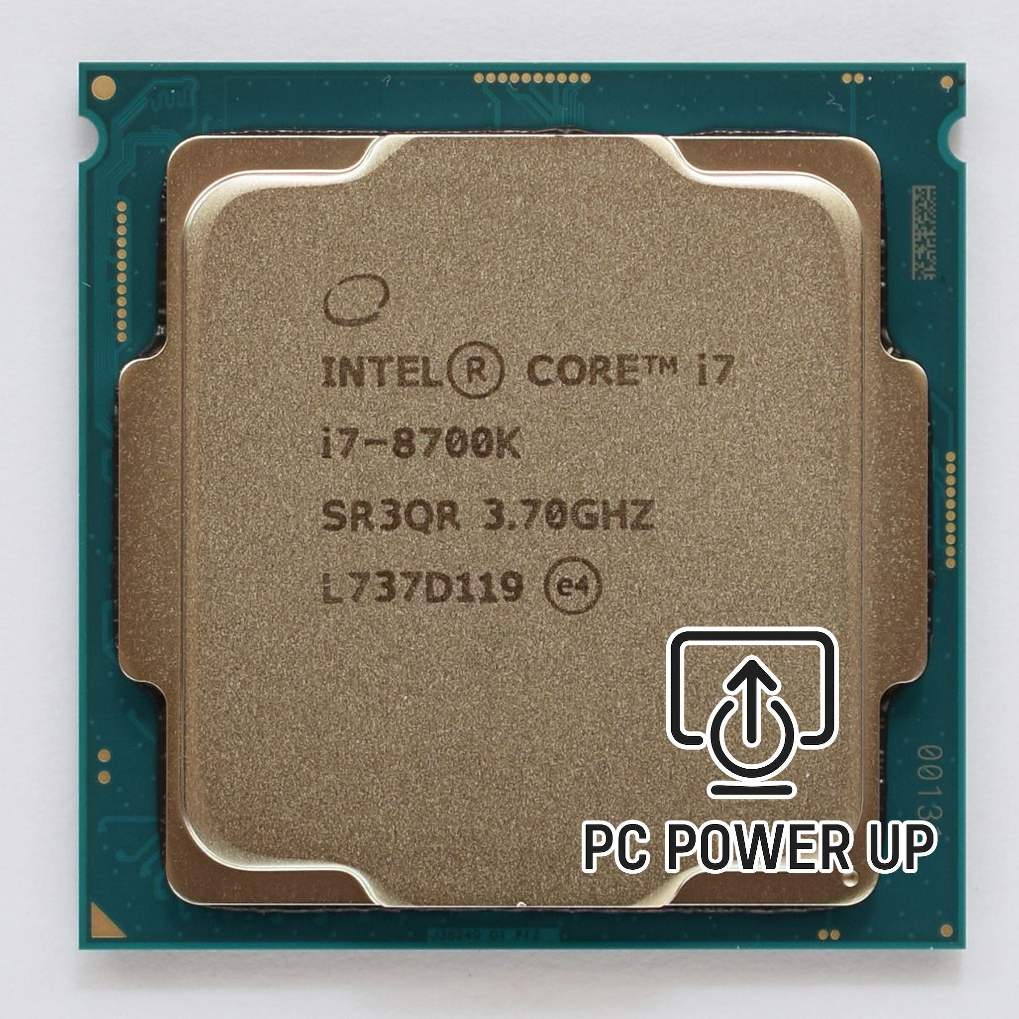 Intel Core i7‑8700K with 6 cores, 12 threads, Coffee Lake architecture. Stress tested for reliability, delivering landmark gaming and multitasking performance.