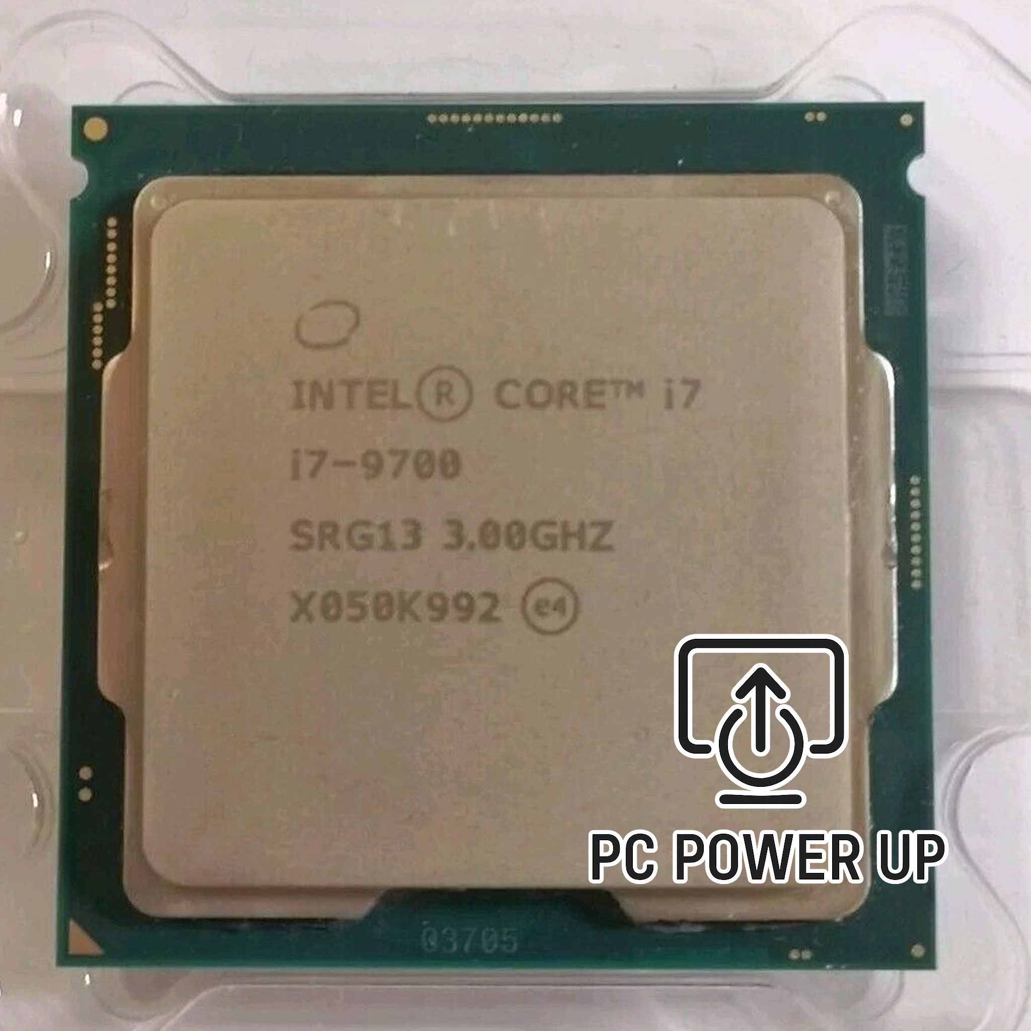 Intel Core i7‑9700 CPU (8‑Core, Coffee Lake Refresh, LGA1151) - used & tested. Intel Core i7‑9700F with 8 cores, 8 threads, Coffee Lake Refresh architecture. Stress tested for reliability, delivering strong gaming performance and smooth productivity for modern desktop builds.