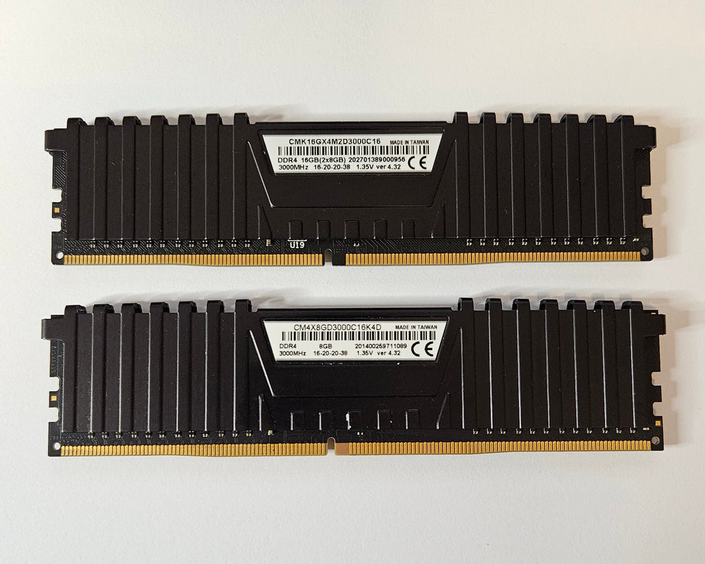 Corsair Vengeance LPX 2x8GB (Total 16GB) 3000MHz DDR4 RAM CMK16GX4M2D3000C16 / CM4X8GD3000C16K4D