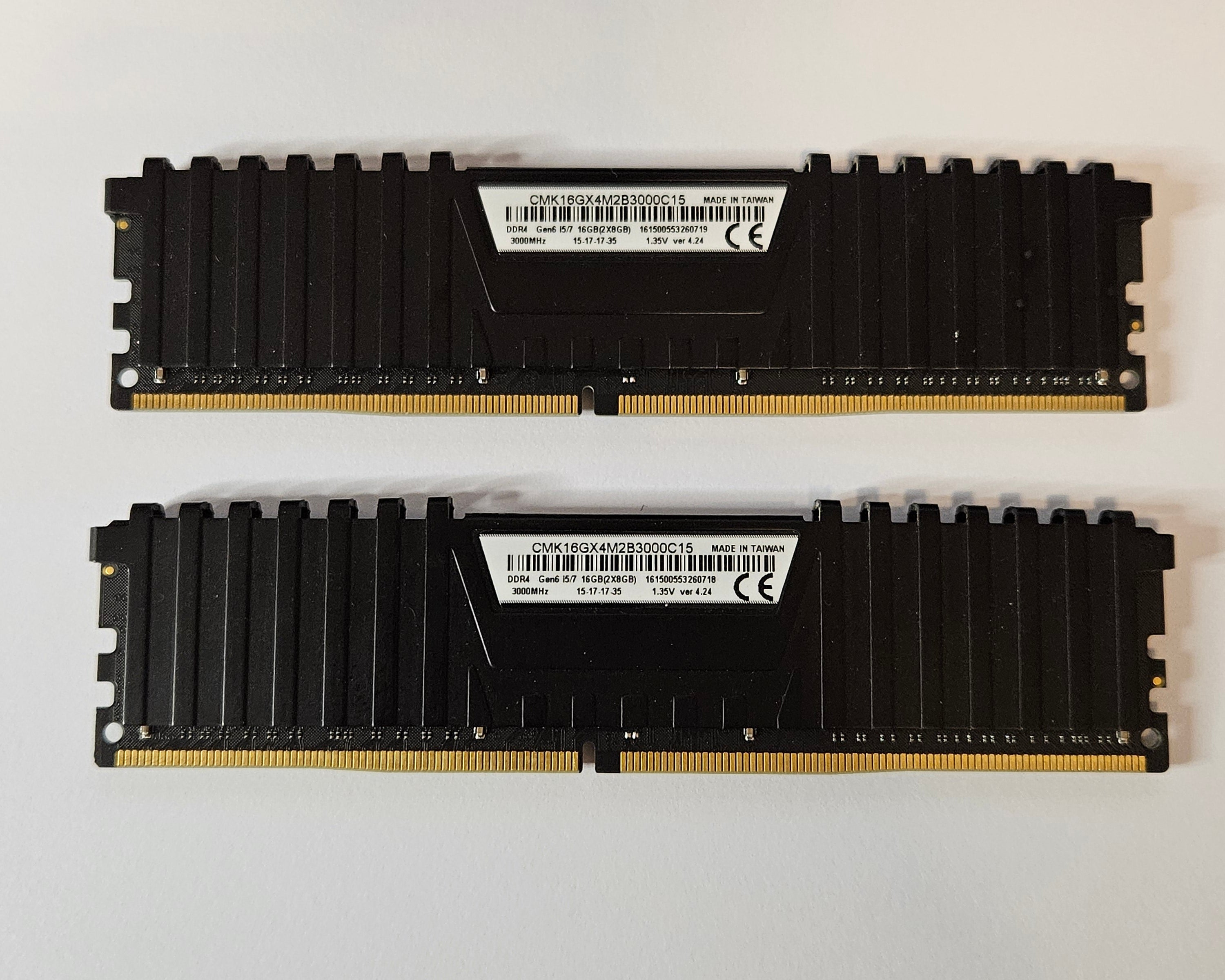 Corsair Vengeance LPX 2x8GB (Total 16GB) 3000MHz DDR4 RAM CMK16GX4M2B3000C15