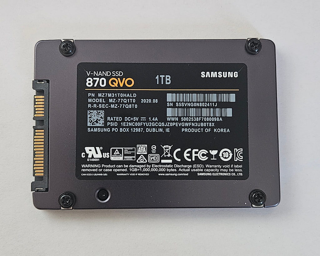 Samsung 870 QVO 1TB 2.5" SATA III SSD (Solid State Drive)